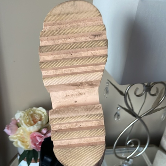 CHARLES & KEITH Leather Black Boots - Picture 6 of 11